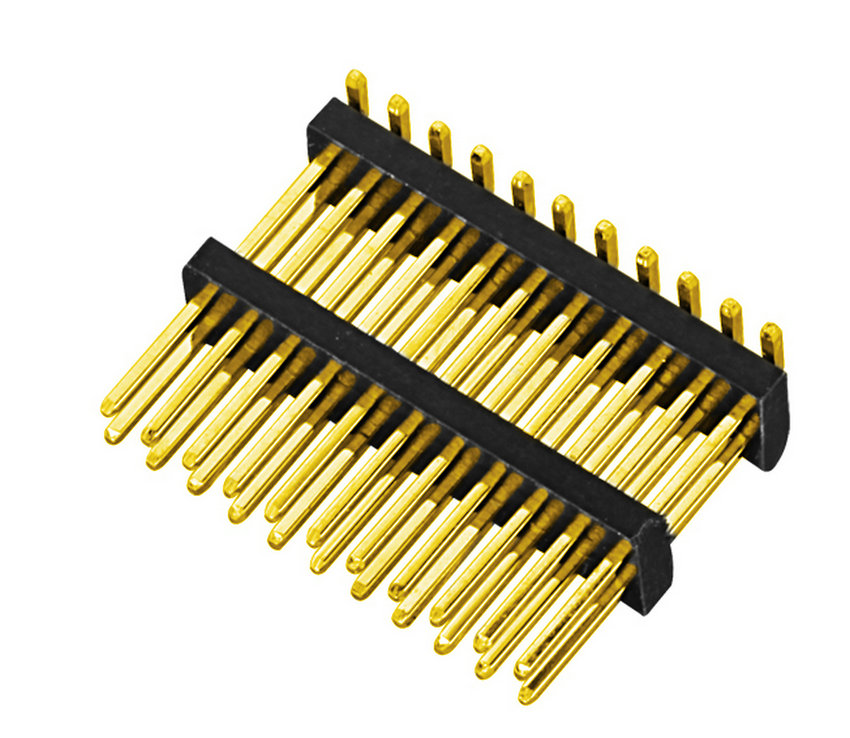 ph1.27mm pin header,dual row dual body smt type with post pin connector