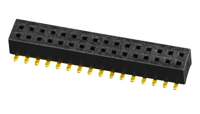 PH1.0mm Female Header Dual Row  H=2.0mm  U-type SMT type Board to Board Connector