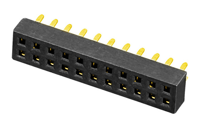 PH1.27mm Female Header Dual Row U-type Straight Type Board to Board Connector