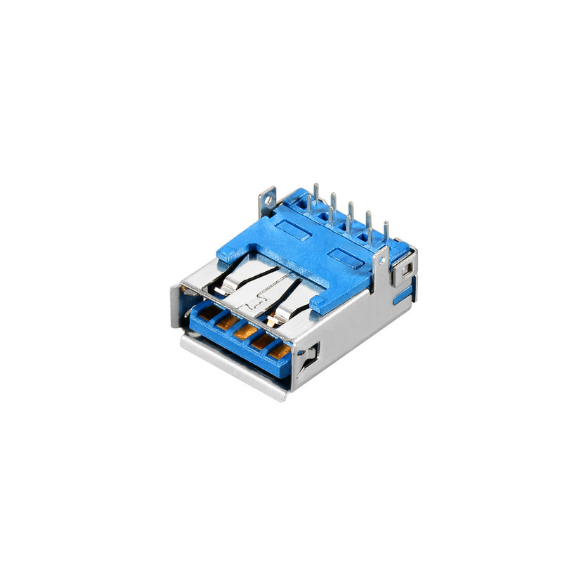 USB 3.0 AType, Right Angle Type  DIP,  curl, I/O connector