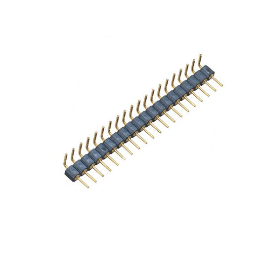 PH2.54mm Machined Pin Header H=3.0 Single Row Right Angle Type